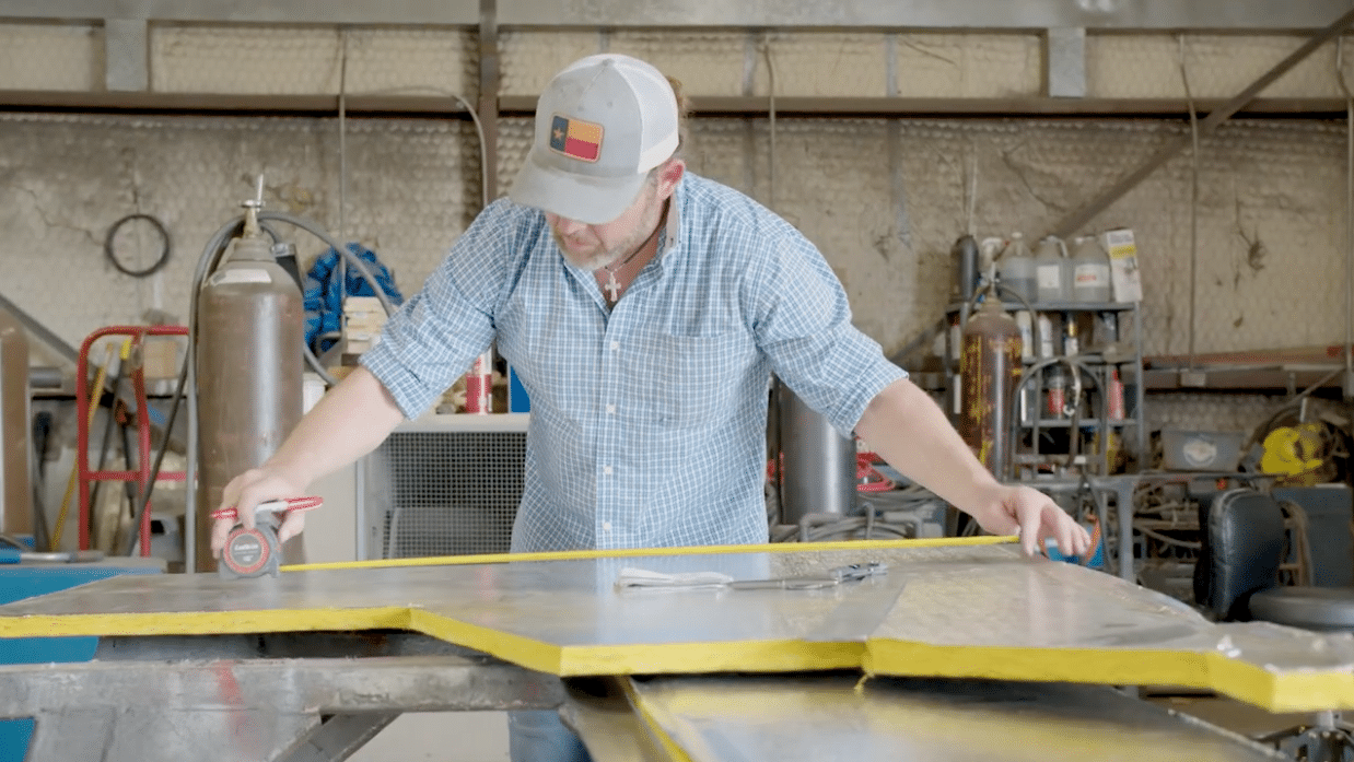 Construction client in fabrication shop